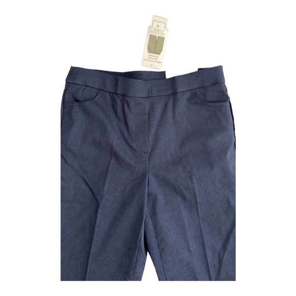 ♥️Alfred Dunner♥️Navy Blue Super Stretch Modern Fit-pull on-Pants size 6p. - Picture 2 of 6